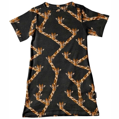 T-Shirt Dress SNURK Kids Giraffe Black