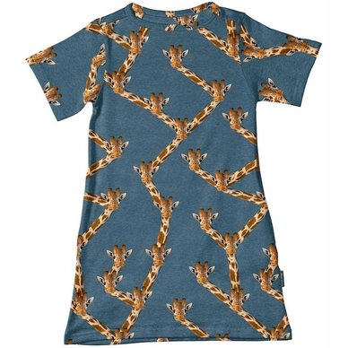 T-Shirt Dress SNURK Kids Giraffe Blue