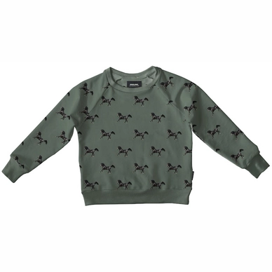 Sweater SNURK Kids Black Horses Green