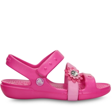 Sandaal Crocs Keeley Petal Charm S Neon Magenta Carnation Schoenfashion