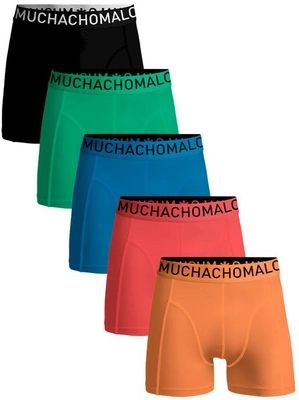 Boxershort Muchachomalo Light Cotton Solid Men Petrol Darkgreen Green Coral Lightcoral 5-Pack