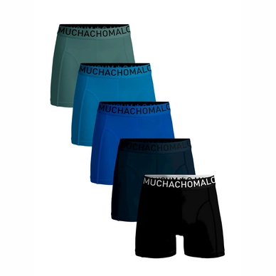Boxershort Muchachomalo Men Light Cotton Solid Black Blue Green (5-Pack)