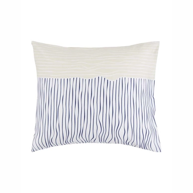 Taies d'oreiller Esprit Linar Blue Satin de Coton (65 x 65 cm)