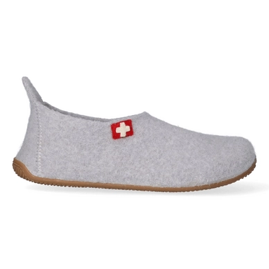 Pantoffel Living Kitzbühel Slipper Schweizer Kreuz Hellgrau