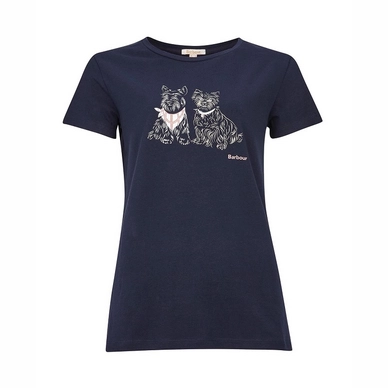 T-Shirt Barbour Women Highlands Tee Navy