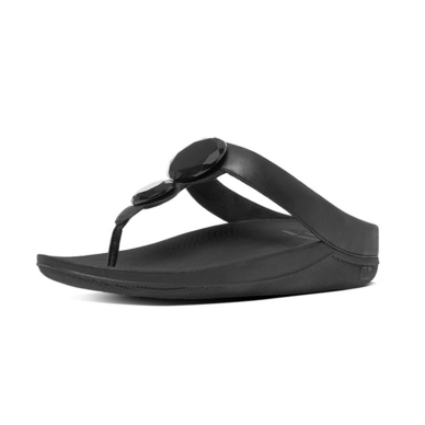 FitFlop Luna Pop PU Synthetic All Black