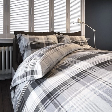 Dekbedovertrek Romanette Lodge Park Antraciet Flanel