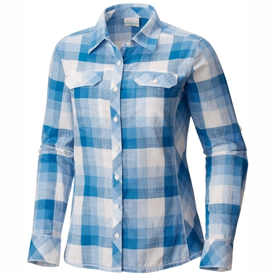 Shirt Columbia Women Camp Henry Harbor Blue Block Stripe