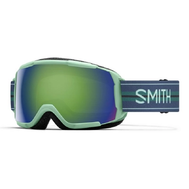 Masque de Ski Smith Enfants Grom Bermuda Stripes / Green Solx Mirror Antifog