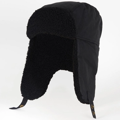 Beanie Hat Barbour Morar Wax Trapper Black (L)