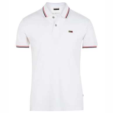 Polo Napapijri Men Taly SS Stripe Bright White