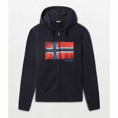 Hoodie Napapijri Men Bibu Full Zip Blu Marine