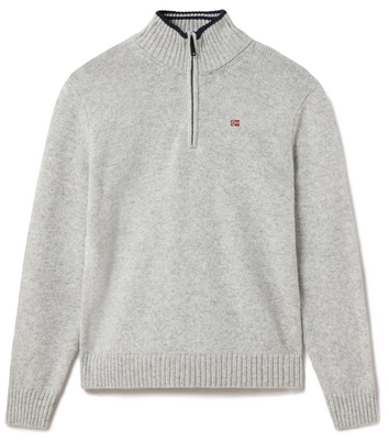 Trui Napapijri Men Dain Half Zip 2 Medium Grey Melange