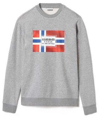 Trui Napapijri Men Bera Crew Medium Grey Melange