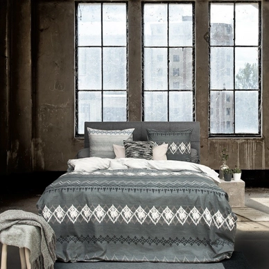 Bettwäsche Heckett & Lane Nox Grey Flanell
