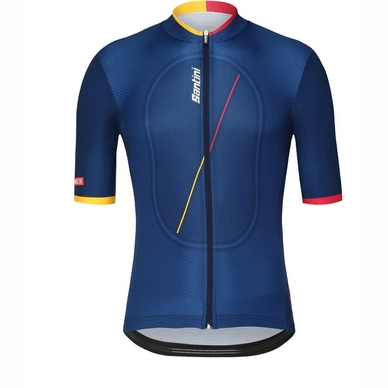 Fietsshirt Santini Unisex C+Rider Shortsleeve Jersey Km Cero