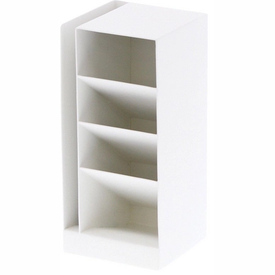 Boîte de Stockage Yamazaki Tower Desk Stand White