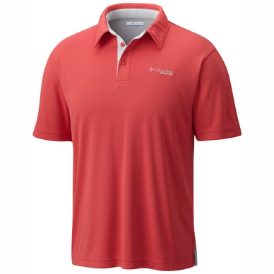 Poloshirt Columbia Low Drag II Sunset Red Herren