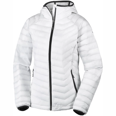 Ski Jacket Columbia Powder Lite Hooded Women's White Black