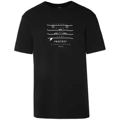 T-Shirt Protest Curly True Black Herren