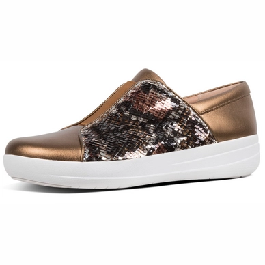 FitFlop F-Sporty II Snake Print Sequin Bronze