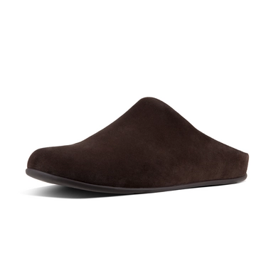FitFlop Shove Mule Leather Chocolate Brown
