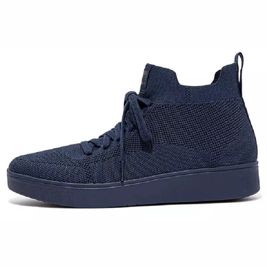 Baskets FitFlop Women Rally High Top Sneaker Water-Resistant Knit Midnight Navy