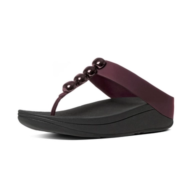 Slipper FitFlop Rola Leather Hot Cherry