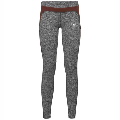 Legging Odlo Women Tights Ramble Zw Black Melange Rumba Red