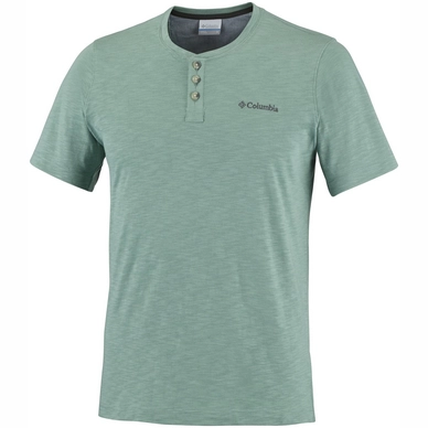 T-Shirt Columbia Lookout Point Short Sleeve Henley Dusty Green Solid