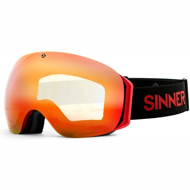 Skibril Sinner Avon Matte Red Double Orange Sintrast + Dbl Blue Sintrast
