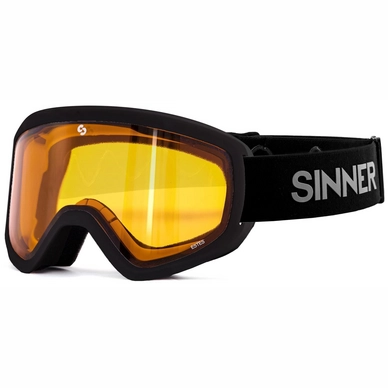 Masque de Ski Sinner Estes Matte Black Double Orange