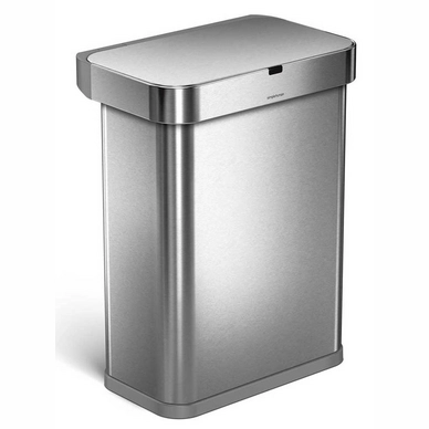Prullenbak Simplehuman Sensor Voice Control Zwart 58L