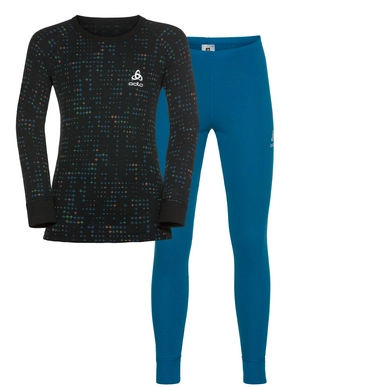 Unterwäsche-Set Odlo Set Active Originals Warm Mykonos Blue Black Kinder