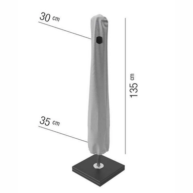 Parasolhoes AquaShield Light Grey (135 x 30/35 cm)