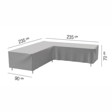 Loungesethoes AquaShield L-shape Light Grey (235 x 235 x 90 x h70 cm)