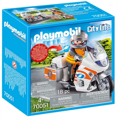 Playmobil City Life Notarzt mit Motorrad 70051