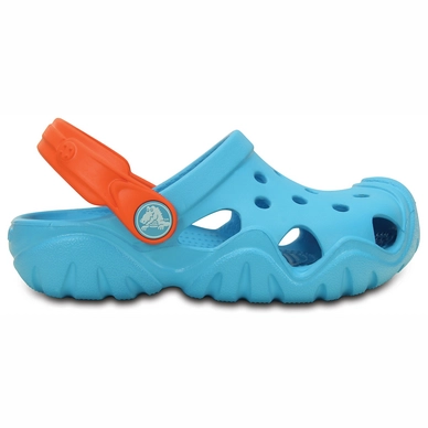Clogs Crocs Swiftwater Electric Blau / Tangerine Kinder