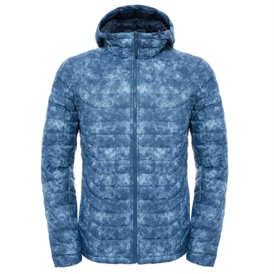 Winterjacke The North Face Thermoball Hoodie Shady Blau Process Print Herren