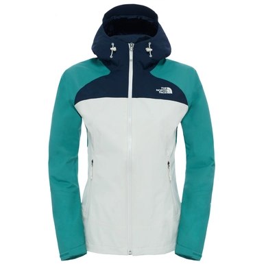 Winterjas The North Face W Stratos Jacket Vintage/ White Deep Sea/ Urban Navy