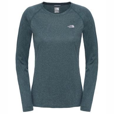 Pullover The North Face Reaxion AMP L/S Crew Darkest Spruce Heather Damen