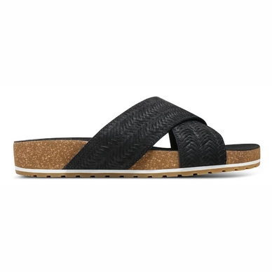 Timberland Women Malibu Waves Cross Slide Jet Black