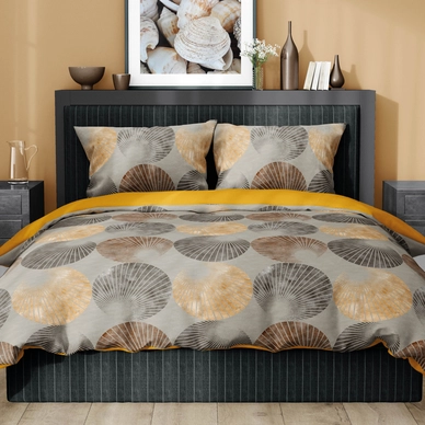 Dekbedovertrek Satin d'Or Globus Taupe Satijn