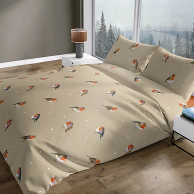 Dekbedovertrek Romanette Robin Beige Flanel