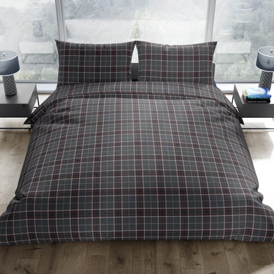 Dekbedovertrek Romanette Silvapina Grijs Bruin Flanel