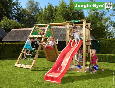 Speelset Jungle Gym Jungle Tower + Climb X'tra Rood