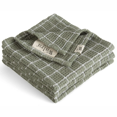 Dishcloth Walra Dry with Cubes Army Green (Set of 3)