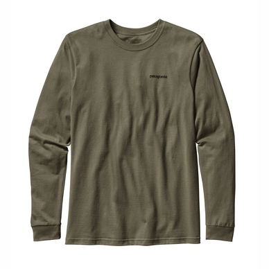 T-shirt Patagonia Men's L/S P-6 Logo Cotton Industrial Green