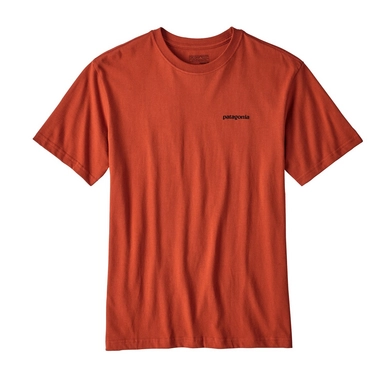 T-shirt Patagonia Men's P-6 Logo Cotton Roots Red