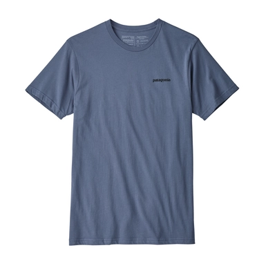T-Shirt Patagonia Mens P-6 Logo Organic Dolomite Blue